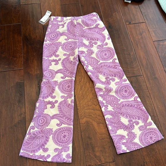 Urban Outfitters purple & cream paisley pants size 6 - Picture 5 of 5